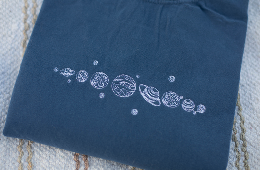 Planets Embroidered T-Shirt
