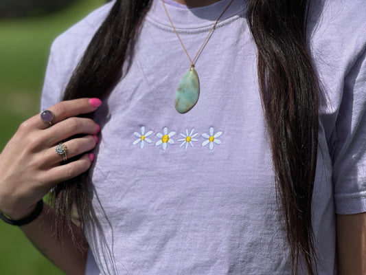 Embroidered Daisy Shirt