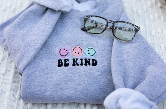 Be Kind Embroidered Crewneck