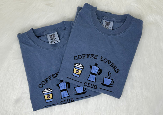 Coffee Lovers Club Embroidered T-Shirt