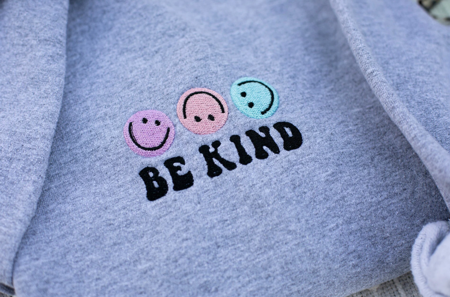 Be Kind Embroidered Crewneck