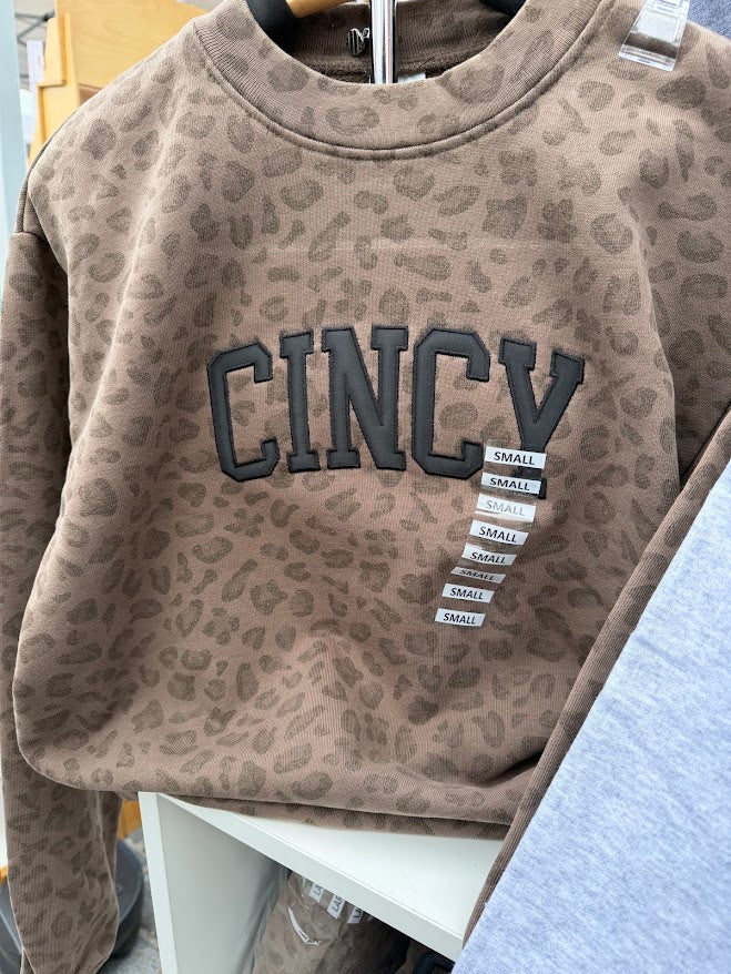 Cincy Cheetah Crewneck - PRE ORDER
