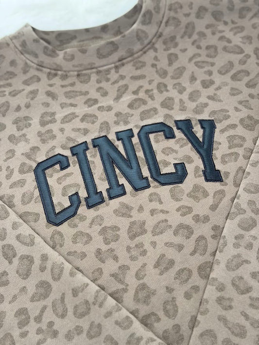 Cincy Cheetah Crewneck - PRE ORDER