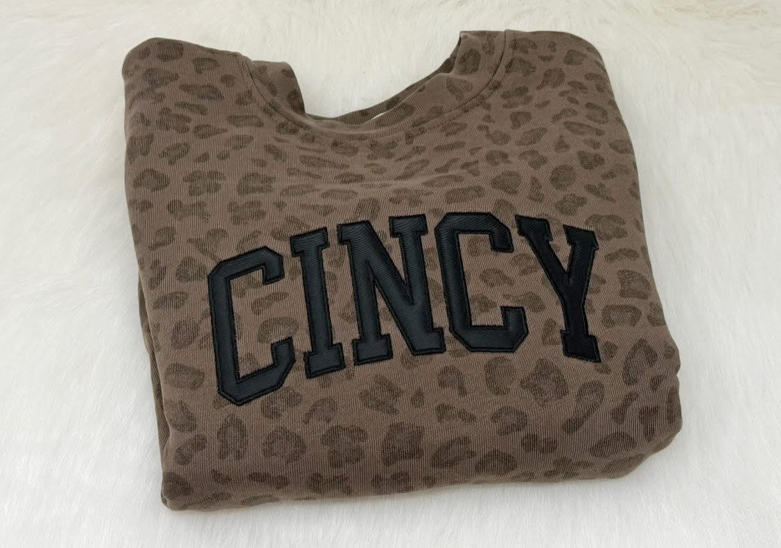 Cincy Cheetah Crewneck - PRE ORDER