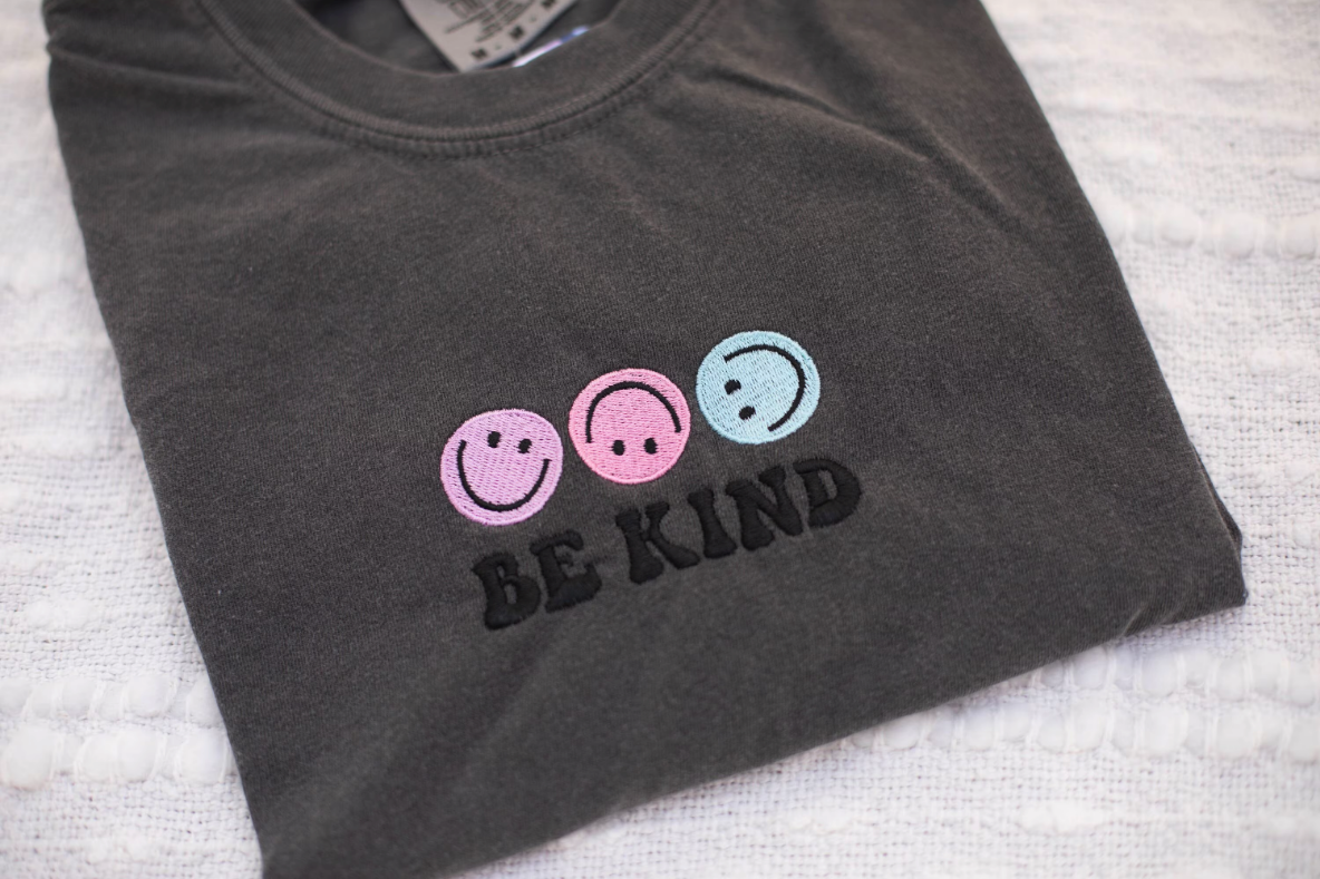 Be Kind Embroidered T-Shirt